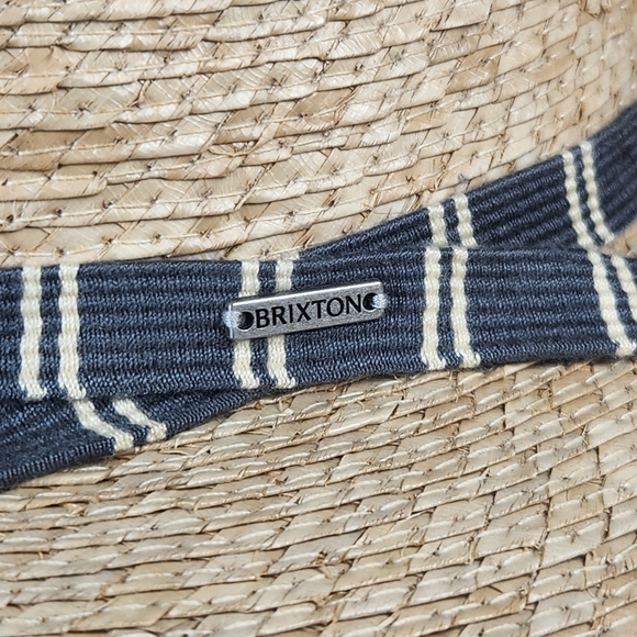 BRIXTON Leigh Straw Fedora Hat Extra Small 6 3/4 Adjustable Timeless UV 50 - Picture 2 of 11